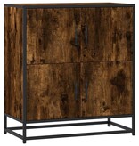 vidaXL Dressoir 68x35x76 cm bewerkt hout gerookt eikenkleurig