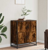vidaXL Dressoir 68x35x76 cm bewerkt hout gerookt eikenkleurig