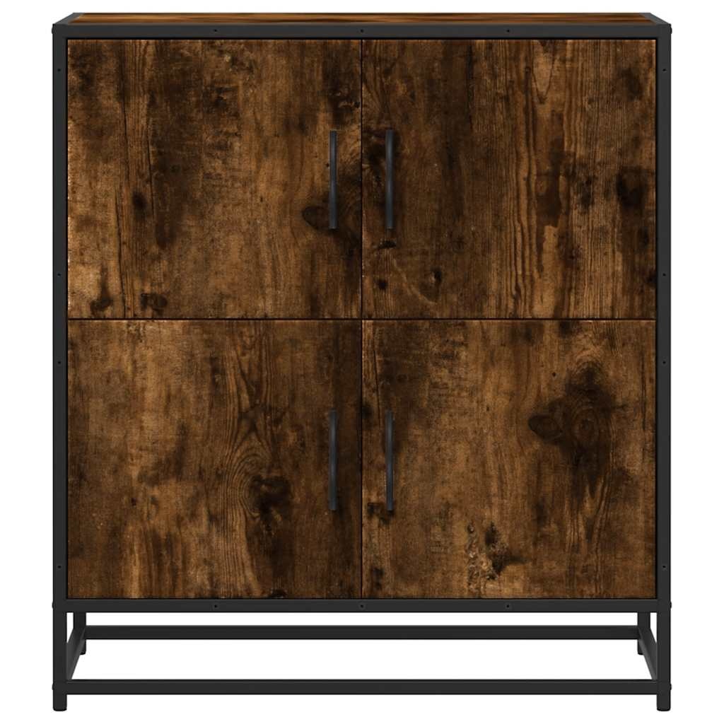vidaXL Dressoir 68x35x76 cm bewerkt hout gerookt eikenkleurig