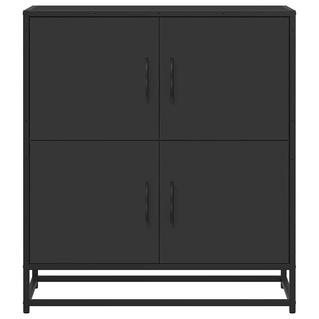 vidaXL Dressoir 68x35x76 cm bewerkt hout zwart