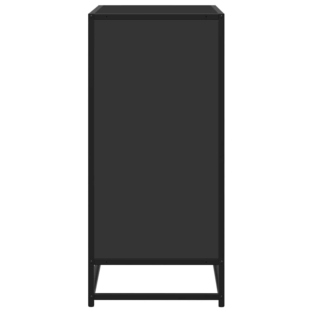 vidaXL Dressoir 68x35x76 cm bewerkt hout zwart