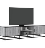 vidaXL Tv-meubel 160x35x41 cm bewerkt hout metaal grijs sonoma eiken