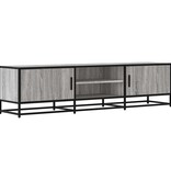 vidaXL Tv-meubel 160x35x41 cm bewerkt hout metaal grijs sonoma eiken