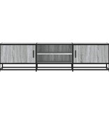 vidaXL Tv-meubel 160x35x41 cm bewerkt hout metaal grijs sonoma eiken