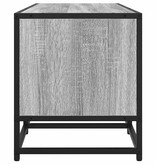vidaXL Tv-meubel 160x35x41 cm bewerkt hout metaal grijs sonoma eiken