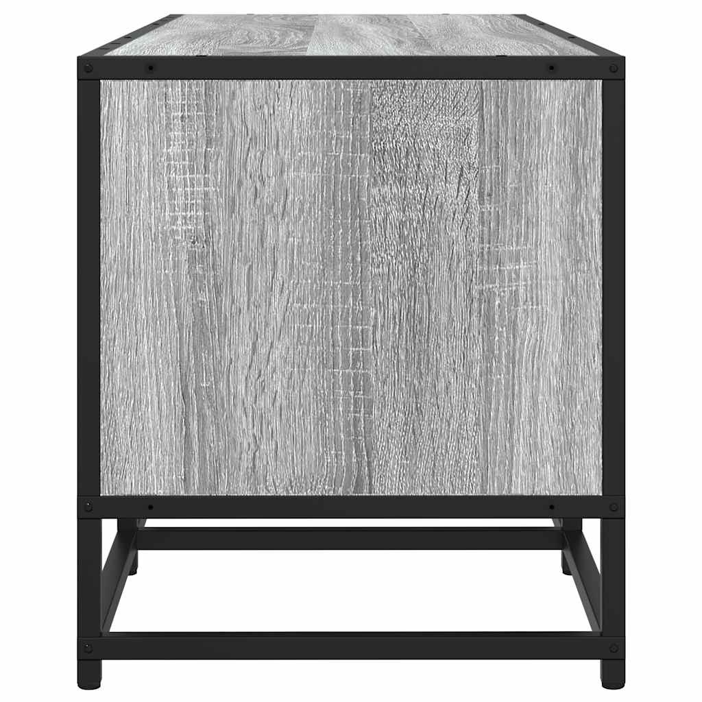 vidaXL Tv-meubel 160x35x41 cm bewerkt hout metaal grijs sonoma eiken