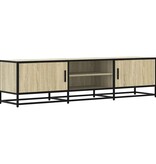 vidaXL Tv-meubel 160x35x41 cm bewerkt hout metaal sonoma eikenkleurig