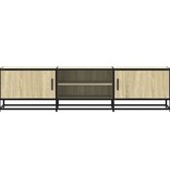 vidaXL Tv-meubel 160x35x41 cm bewerkt hout metaal sonoma eikenkleurig