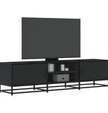 vidaXL Tv-meubel 160x35x41 cm bewerkt hout en metaal zwart