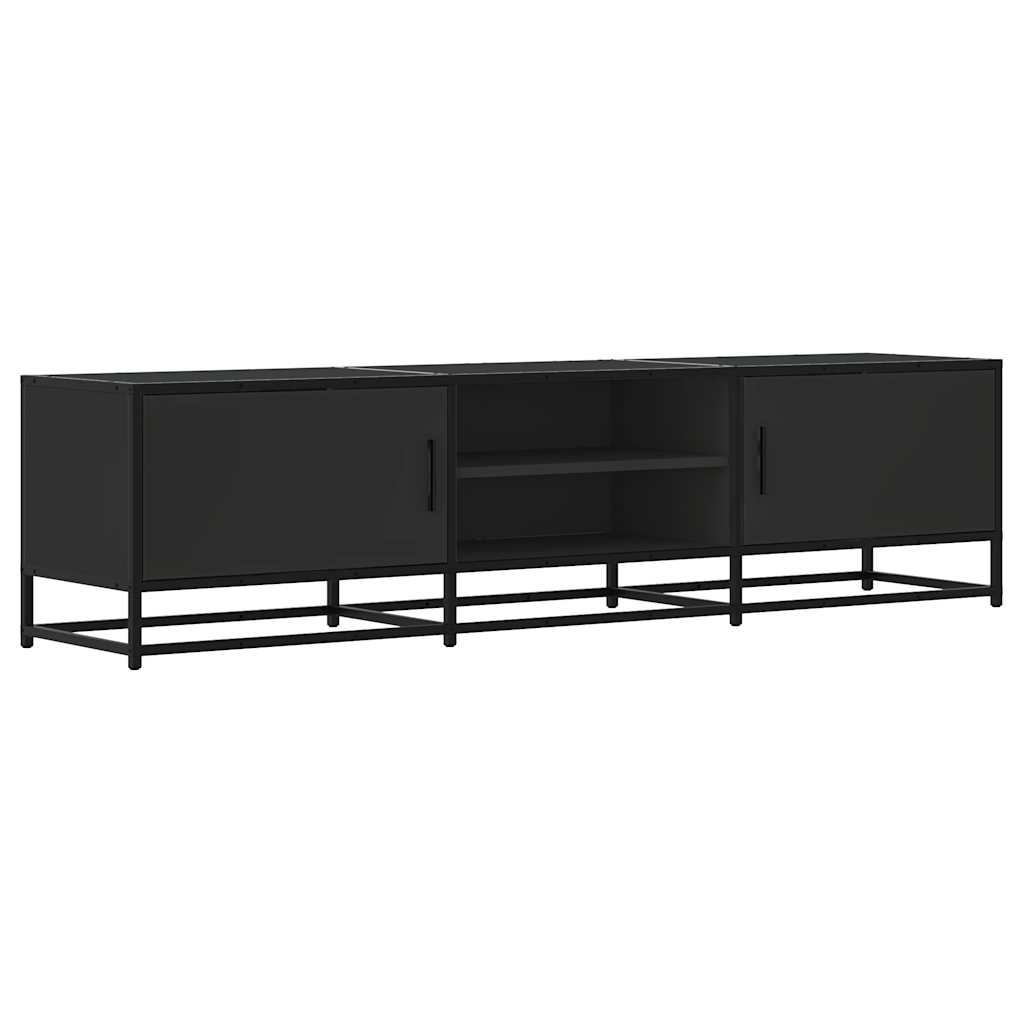 vidaXL Tv-meubel 160x35x41 cm bewerkt hout en metaal zwart