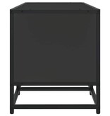 vidaXL Tv-meubel 160x35x41 cm bewerkt hout en metaal zwart