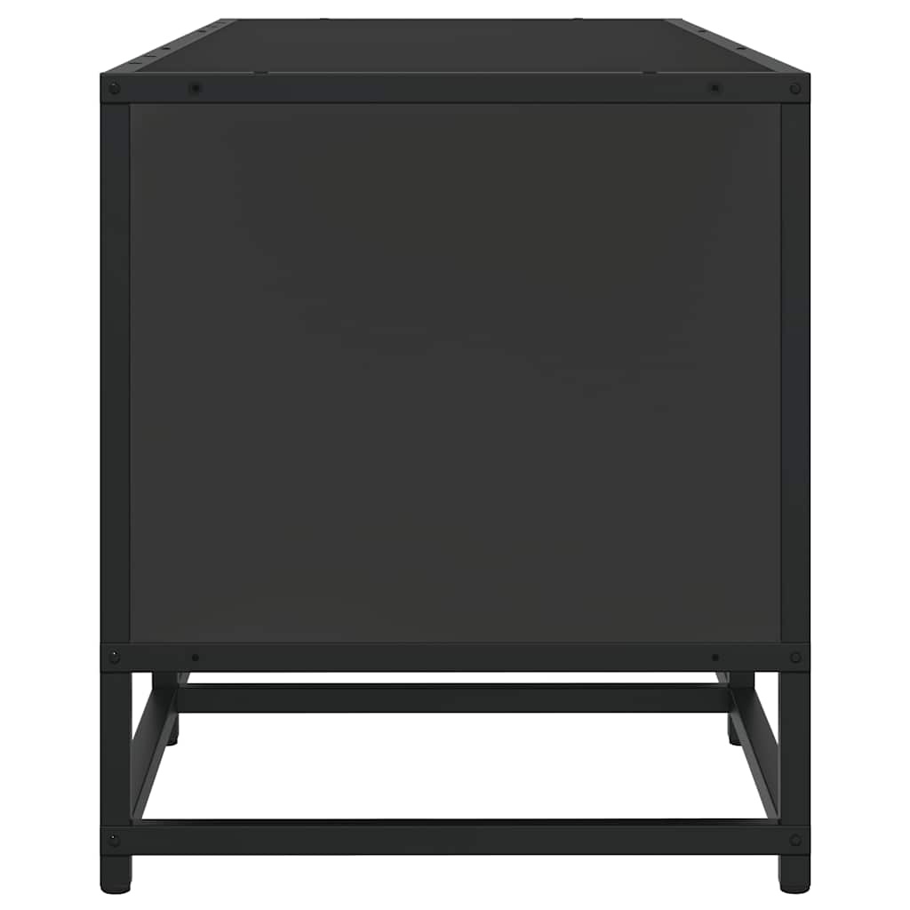 vidaXL Tv-meubel 160x35x41 cm bewerkt hout en metaal zwart
