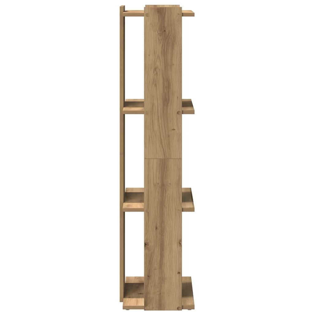 vidaXL Boekenkast 3-laags 60x30x120 cm bewerkt hout artisanaal eiken