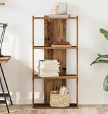 vidaXL Boekenkast 3-laags 60x30x120 cm bewerkt hout oud houtkleur