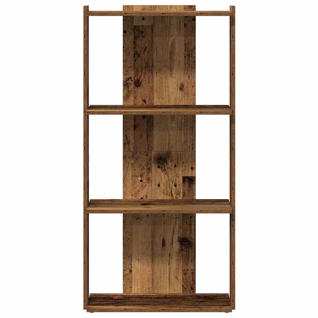 vidaXL Boekenkast 3-laags 60x30x120 cm bewerkt hout oud houtkleur