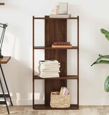vidaXL Boekenkast 3-laags 60x30x120 cm bewerkt hout bruin eikenkleur