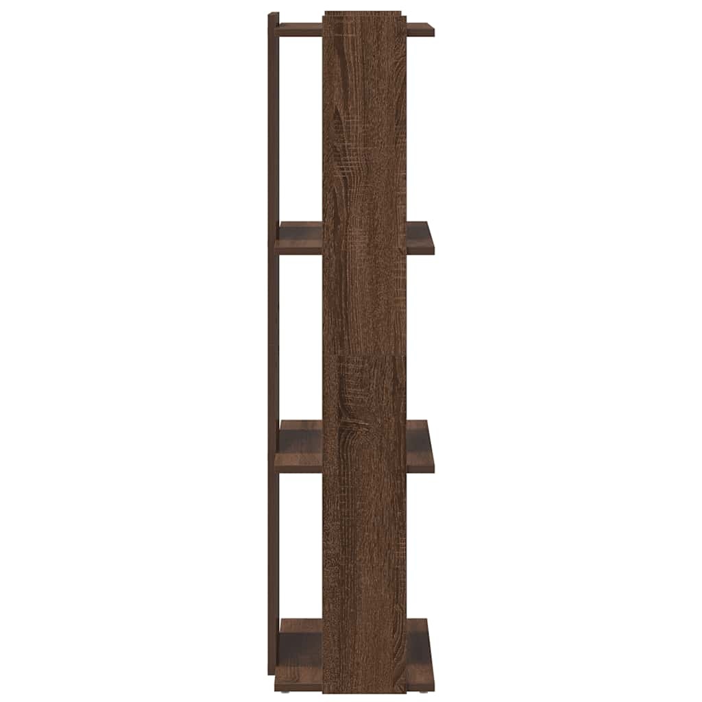vidaXL Boekenkast 3-laags 60x30x120 cm bewerkt hout bruin eikenkleur