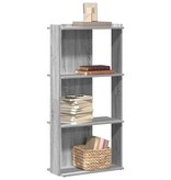 vidaXL Boekenkast 3-laags 60x30x120 cm bewerkt hout grijs sonoma eiken