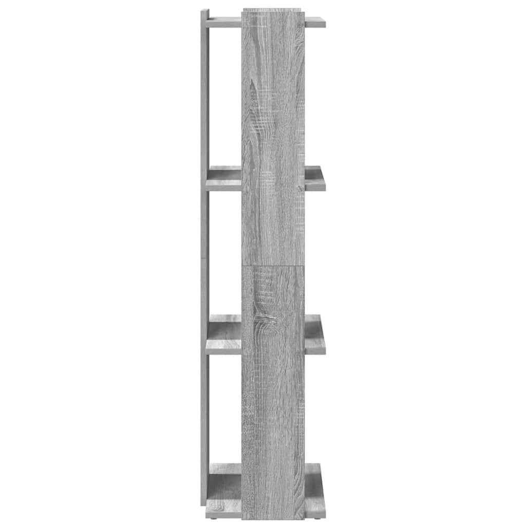 vidaXL Boekenkast 3-laags 60x30x120 cm bewerkt hout grijs sonoma eiken