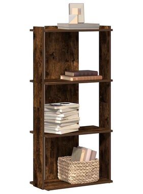 VidaXL Boekenkast 3-laags 60x30x120 cm bewerkt hout gerookt eikenkleur