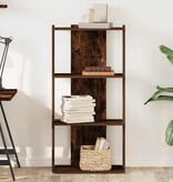 VidaXL Boekenkast 3-laags 60x30x120 cm bewerkt hout gerookt eikenkleur