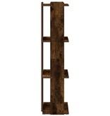 VidaXL Boekenkast 3-laags 60x30x120 cm bewerkt hout gerookt eikenkleur