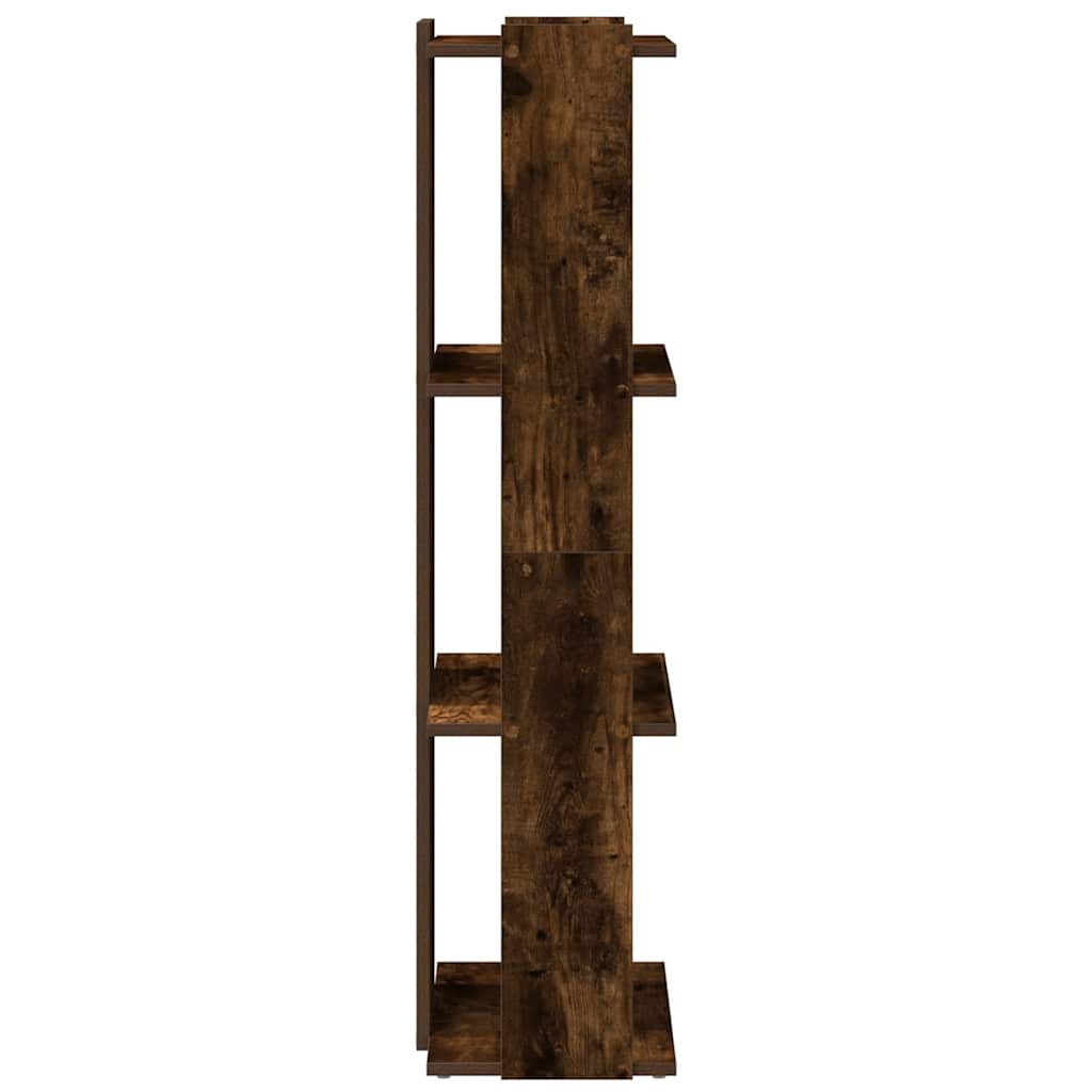 VidaXL Boekenkast 3-laags 60x30x120 cm bewerkt hout gerookt eikenkleur