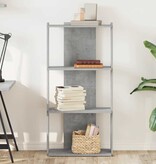 vidaXL Boekenkast 3-laags 60x30x120 cm bewerkt hout betongrijs