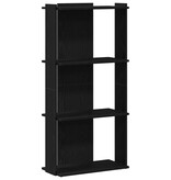 vidaXL Boekenkast 3-laags 60x30x120 cm bewerkt hout zwart