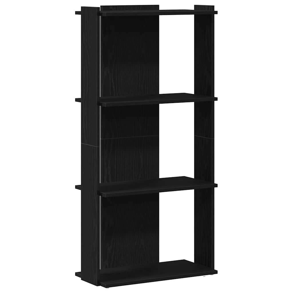 vidaXL Boekenkast 3-laags 60x30x120 cm bewerkt hout zwart