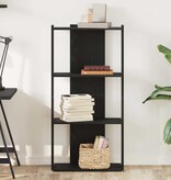 vidaXL Boekenkast 3-laags 60x30x120 cm bewerkt hout zwart