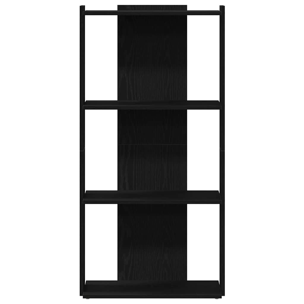 vidaXL Boekenkast 3-laags 60x30x120 cm bewerkt hout zwart
