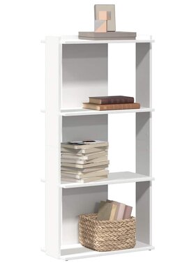 VidaXL Boekenkast 3-laags 60x30x120 cm bewerkt hout wit
