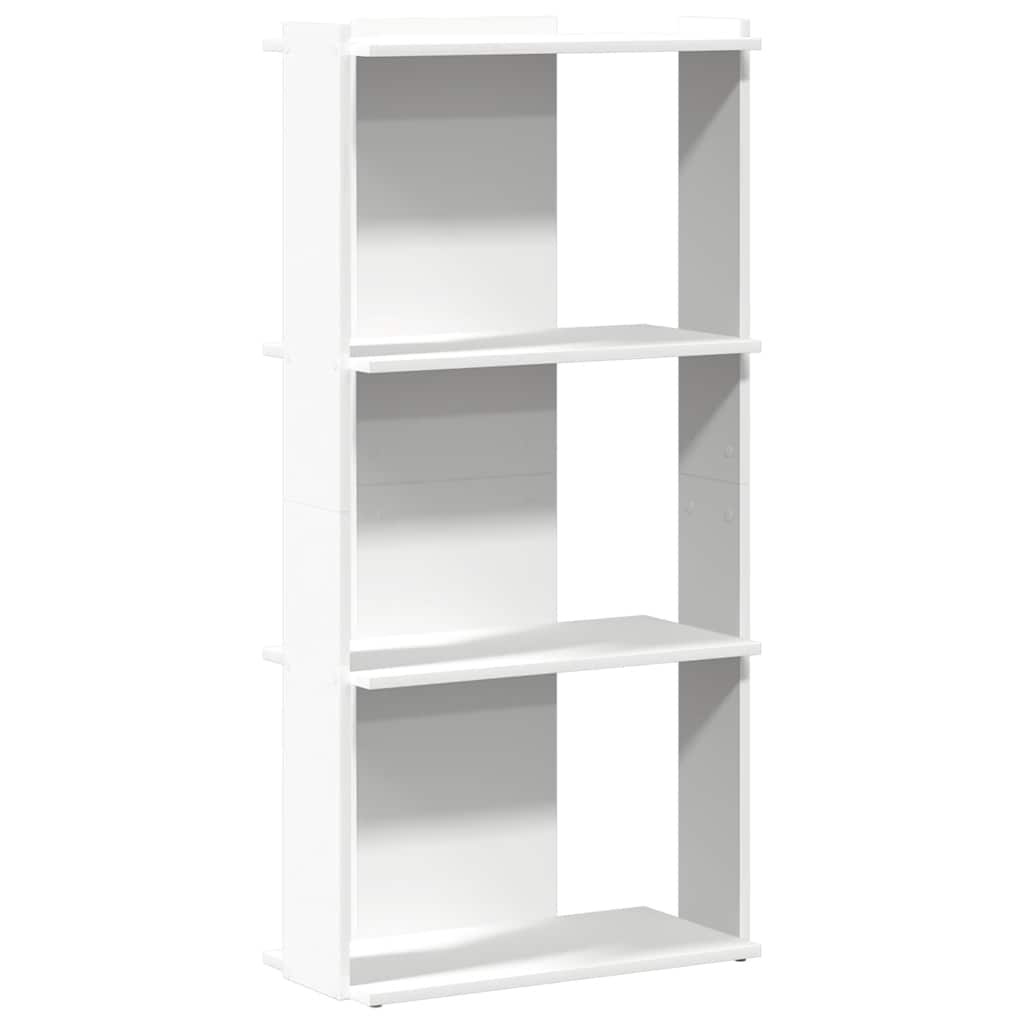 vidaXL Boekenkast 3-laags 60x30x120 cm bewerkt hout wit