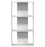 vidaXL Boekenkast 3-laags 60x30x120 cm bewerkt hout wit