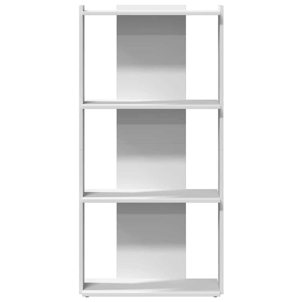 vidaXL Boekenkast 3-laags 60x30x120 cm bewerkt hout wit