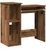 vidaXL Bureau met schappen 84x40x78 cm bewerkt hout oud houtkleurig