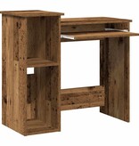 vidaXL Bureau met schappen 84x40x78 cm bewerkt hout oud houtkleurig