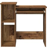 vidaXL Bureau met schappen 84x40x78 cm bewerkt hout oud houtkleurig
