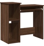 vidaXL Bureau met schappen 84x40x78 cm bewerkt hout bruineikenkleur
