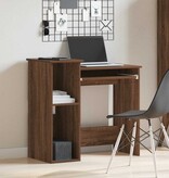 vidaXL Bureau met schappen 84x40x78 cm bewerkt hout bruineikenkleur