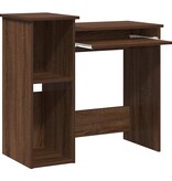 vidaXL Bureau met schappen 84x40x78 cm bewerkt hout bruineikenkleur