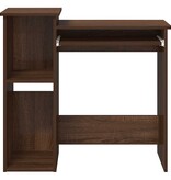 vidaXL Bureau met schappen 84x40x78 cm bewerkt hout bruineikenkleur