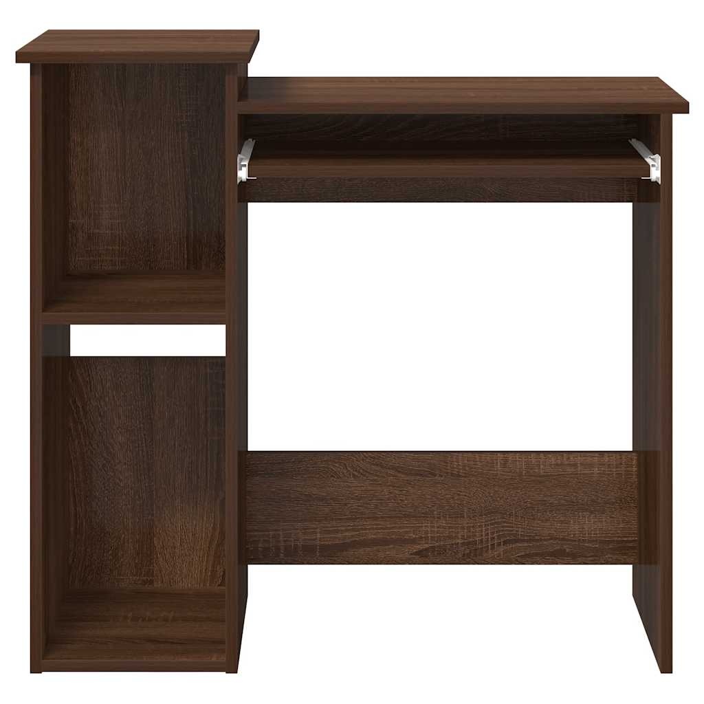 vidaXL Bureau met schappen 84x40x78 cm bewerkt hout bruineikenkleur