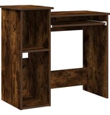 vidaXL Bureau met schappen 84x40x78 cm bewerkt hout gerookt eiken