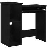 vidaXL Bureau met schappen 84x40x78 cm bewerkt hout zwart