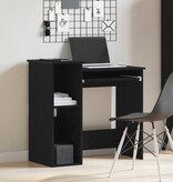 vidaXL Bureau met schappen 84x40x78 cm bewerkt hout zwart