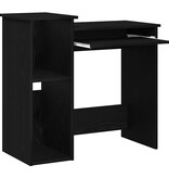 vidaXL Bureau met schappen 84x40x78 cm bewerkt hout zwart