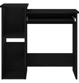 vidaXL Bureau met schappen 84x40x78 cm bewerkt hout zwart