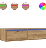 vidaXL Tv-meubel met LED-verlichting 100X35,5x25 cm artisanaal eiken